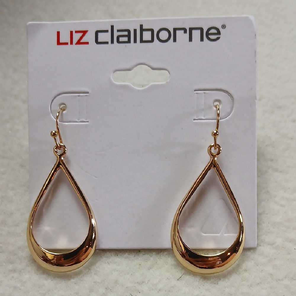 Liz Claiborne Gold Dangle Earrings